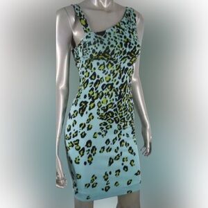 Diane Von Furstenberg Blue and Yellow Patterned Dress